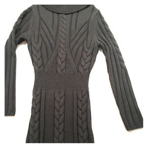 Sweater dress. Eva Mendes. Size small. Color gray.